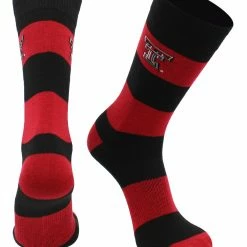 TCK Texas Tech Red Raiders Socks Game Day Striped Crew Socks All Schools