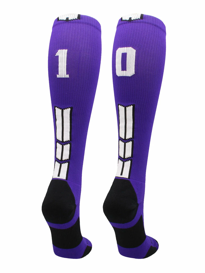Discount ๐ MadSportsStuff Purple Player ID Custom Number Over The Calf ๐งฆ Socks For ๐ฅ Softball โพ Baseball Football Boys And ๐ง Girls ๐ฅ Softball ๐งฆ Socks ๐ 69 MadSportsStuff Purple Player ID Custom Number Over The Calf Socks For Softball Baseball Football Boys And Girls Softball Socks