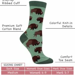 New ⭐ WHD Crazy 🧦 Socks - Crew Buffalo 🧦 Socks For 👩 Women Gift For Animal Lovers 🧨 6 WHD Crazy Socks - Crew Buffalo Socks For Women Gift For Animal Lovers