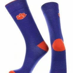 TCK All Schools Clemson Tigers Dress Socks Dean's List Crew Length Socks