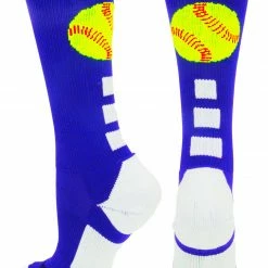 MadSportsStuff Softball Logo Athletic Crew Socks (multiple Colors) Softball Socks