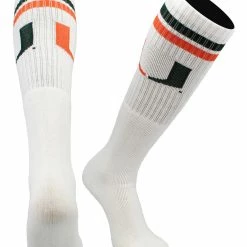 Best Sale ๐ฅ TCK Miami Hurricanes ๐งฆ Socks Throwback Tube ๐งฆ Socks ๐ 11 TCK Miami Hurricanes Socks Throwback Tube Socks