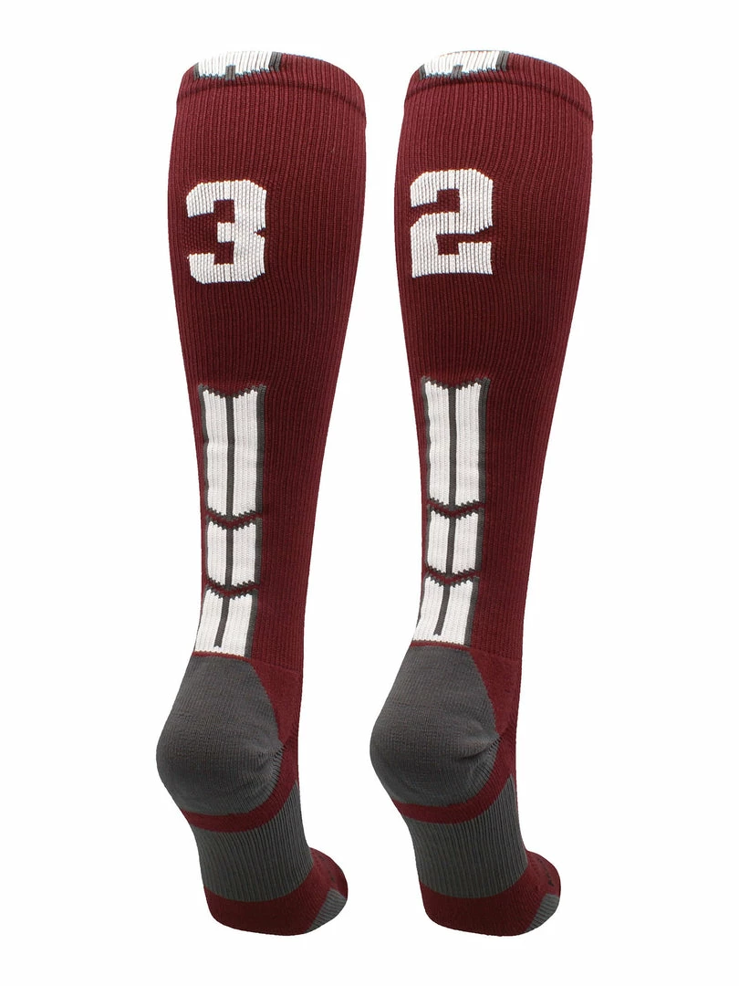 Best Sale ๐ MadSportsStuff Maroon Player ID Custom Number Over The Calf ๐งฆ Socks For ๐ฅ Softball โพ Baseball Football Boys And ๐ง Girls ๐ฅ Softball ๐งฆ Socks ๐ 97 MadSportsStuff Maroon Player ID Custom Number Over The Calf Socks For Softball Baseball Football Boys And Girls Softball Socks