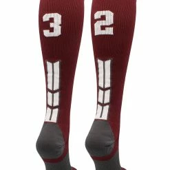 Best Sale ๐ MadSportsStuff ๐ฅ Softball ๐งฆ Socks Maroon Player ID Custom Number Over The Calf ๐งฆ Socks For ๐ฅ Softball โพ Baseball Football Boys And ๐ง Girls ๐คฉ 201 MadSportsStuff Softball Socks Maroon Player ID Custom Number Over The Calf Socks For Softball Baseball Football Boys And Girls