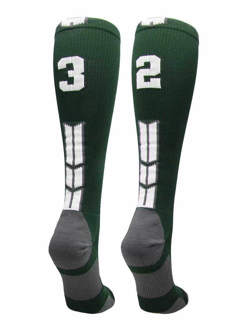 Best Pirce ๐ MadSportsStuff Dark Green Player ID Custom Number Over The Calf ๐งฆ Socks For ๐ฅ Softball โพ Baseball Football Boys And ๐ง Girls ๐ฅ Softball ๐งฆ Socks ๐คฉ 98 MadSportsStuff Dark Green Player ID Custom Number Over The Calf Socks For Softball Baseball Football Boys And Girls Softball Socks