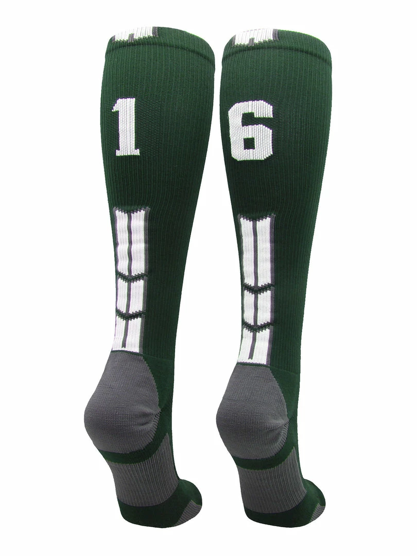 Best Pirce ๐ MadSportsStuff Dark Green Player ID Custom Number Over The Calf ๐งฆ Socks For ๐ฅ Softball โพ Baseball Football Boys And ๐ง Girls ๐ฅ Softball ๐งฆ Socks ๐คฉ 63 MadSportsStuff Dark Green Player ID Custom Number Over The Calf Socks For Softball Baseball Football Boys And Girls Softball Socks
