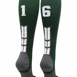 Hot Sale โ๏ธ MadSportsStuff Dark Green Player ID Custom Number Over The Calf ๐งฆ Socks For ๐ฅ Softball โพ Baseball Football Boys And ๐ง Girls ๐ 168 MadSportsStuff Dark Green Player ID Custom Number Over The Calf Socks For Softball Baseball Football Boys And Girls