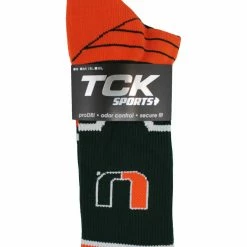 Best Pirce 🎉 TCK Miami Hurricanes 🧦 Socks Victory Crew All Schools 🔔 8 TCK Miami Hurricanes Socks Victory Crew All Schools