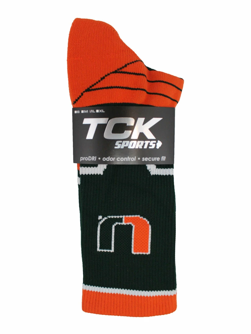 Best Pirce 🎉 TCK Miami Hurricanes 🧦 Socks Victory Crew All Schools 🔔 3 TCK Miami Hurricanes Socks Victory Crew All Schools