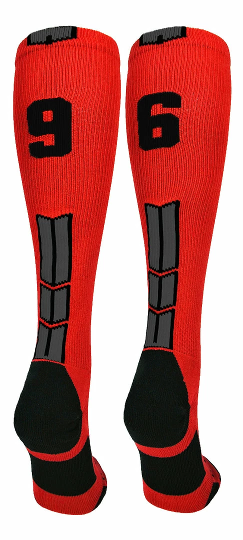 Budget ๐ฏ MadSportsStuff Red And Black Player ID Custom Number Over The Calf ๐งฆ Socks For ๐ฅ Softball โพ Baseball Football Boys And ๐ง Girls โพ Baseball ๐งฆ Socks ๐ 34 MadSportsStuff Red And Black Player ID Custom Number Over The Calf Socks For Softball Baseball Football Boys And Girls Baseball Socks