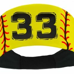 MadSportsStuff Softball Headband For Girls With Jersey Number (numbers 00-39) Headbands