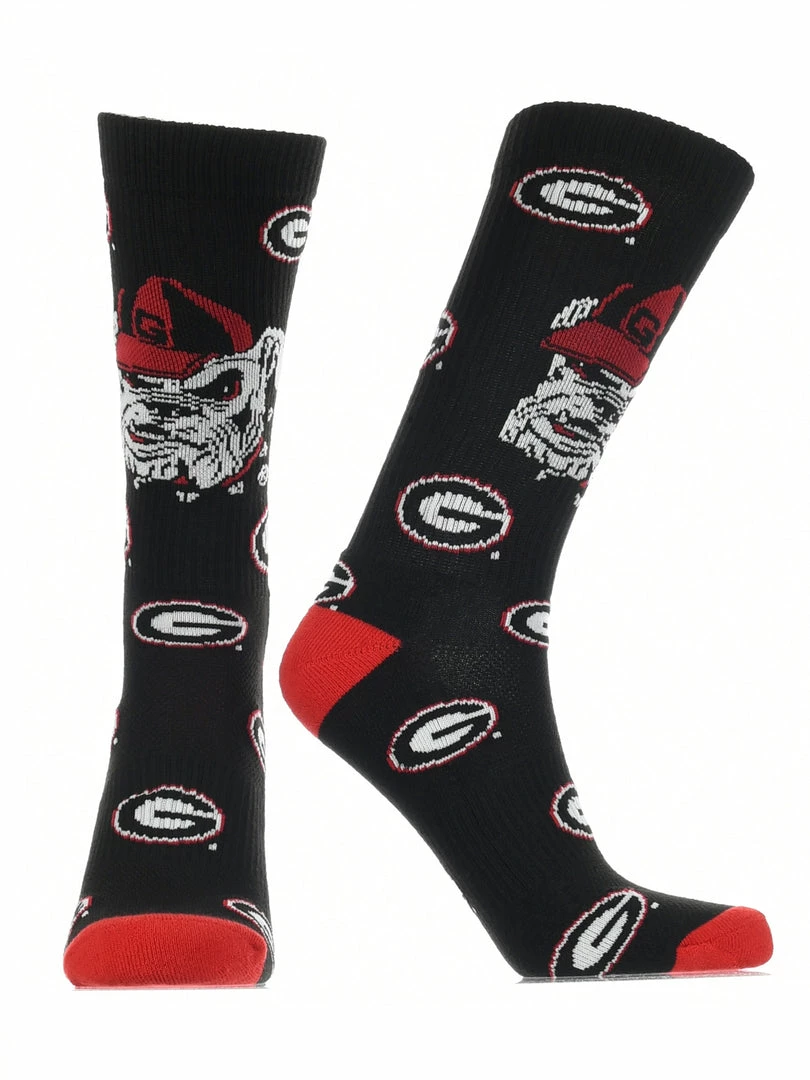 Deals ❤️ TCK Georgia Bulldogs 🧦 Socks Crew Length Sock Mayhem All Schools ⌛ 2 TCK Georgia Bulldogs Socks Crew Length Sock Mayhem All Schools