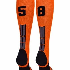 Best Sale ๐ MadSportsStuff ๐ฅ Softball ๐งฆ Socks Orange And Black Player ID Custom Number Over The Calf ๐งฆ Socks For ๐ฅ Softball โพ Baseball Football Boys And ๐ง Girls โญ 127 MadSportsStuff Softball Socks Orange And Black Player ID Custom Number Over The Calf Socks For Softball Baseball Football Boys And Girls