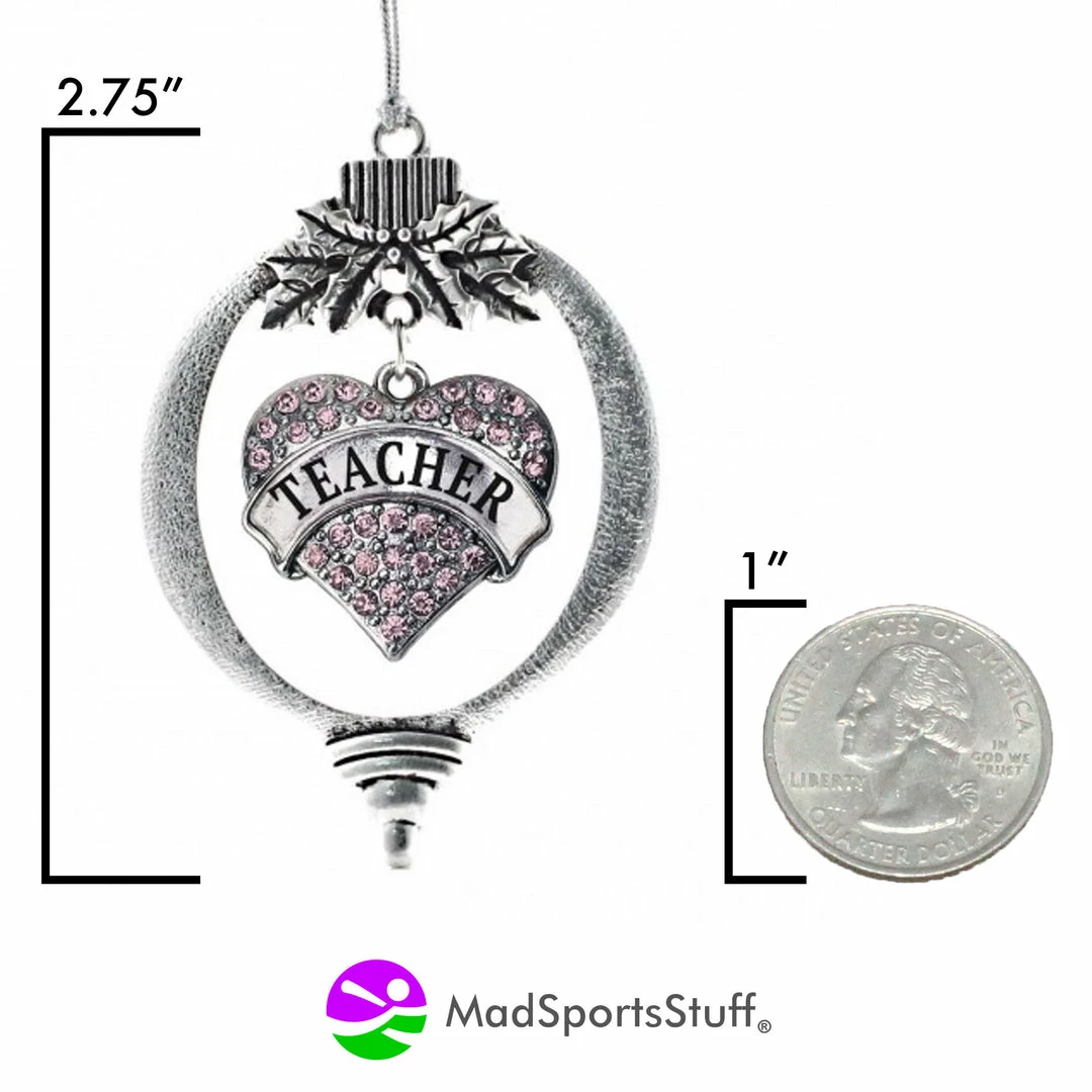 Best Pirce ๐ MadSportsStuff ๐ Christmas Ornament With Crystal Teacher Heart Charm ๐ฏ 2 MadSportsStuff Christmas Ornament With Crystal Teacher Heart Charm