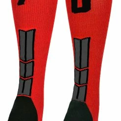 Budget ๐ฏ MadSportsStuff Red And Black Player ID Custom Number Over The Calf ๐งฆ Socks For ๐ฅ Softball โพ Baseball Football Boys And ๐ง Girls โพ Baseball ๐งฆ Socks ๐ 115 MadSportsStuff Red And Black Player ID Custom Number Over The Calf Socks For Softball Baseball Football Boys And Girls Baseball Socks