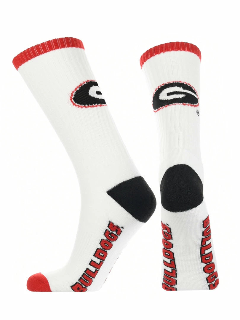 Cheapest ๐ TCK Georgia Bulldogs ๐งฆ Socks Basic Crew White ๐งฆ Socks ๐ 2 TCK Georgia Bulldogs Socks Basic Crew White Socks