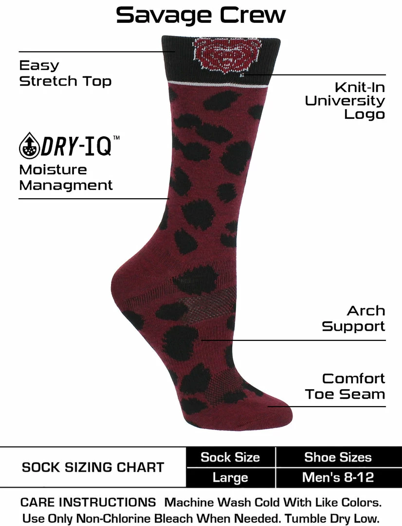 Buy ๐ฅ TCK All Schools Missouri State Bears ๐งฆ Socks ๐ฉ Womens Savage Crew ๐งฆ Socks ๐ 3 TCK All Schools Missouri State Bears Socks Womens Savage Crew Socks