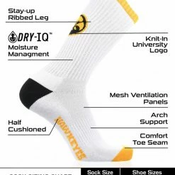 Best reviews of ⌛ TCK All Schools Iowa Hawkeyes 🧦 Socks Basic Crew White 🧦 Socks ❤️ 6 TCK All Schools Iowa Hawkeyes Socks Basic Crew White Socks