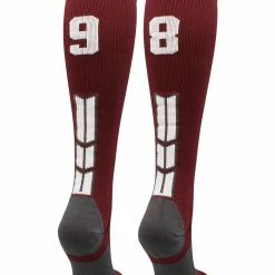 Best Sale ๐ MadSportsStuff ๐ฅ Softball ๐งฆ Socks Maroon Player ID Custom Number Over The Calf ๐งฆ Socks For ๐ฅ Softball โพ Baseball Football Boys And ๐ง Girls ๐คฉ 196 MadSportsStuff Softball Socks Maroon Player ID Custom Number Over The Calf Socks For Softball Baseball Football Boys And Girls