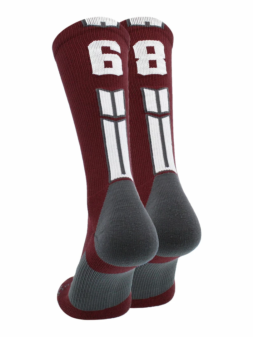 Best deal ๐คฉ MadSportsStuff Maroon Player ID Custom Number Crew ๐งฆ Socks For ๐ Basketball Lacrosse Volleyball Boys And ๐ง Girls ๐งจ 11 MadSportsStuff Maroon Player ID Custom Number Crew Socks For Basketball Lacrosse Volleyball Boys And Girls