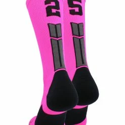 Best deal ๐ฏ MadSportsStuff Neon Pink And Black Player ID Custom Number Crew ๐งฆ Socks For ๐ Basketball Lacrosse Volleyball Boys And ๐ง Girls ๐คฉ 185 MadSportsStuff Neon Pink And Black Player ID Custom Number Crew Socks For Basketball Lacrosse Volleyball Boys And Girls