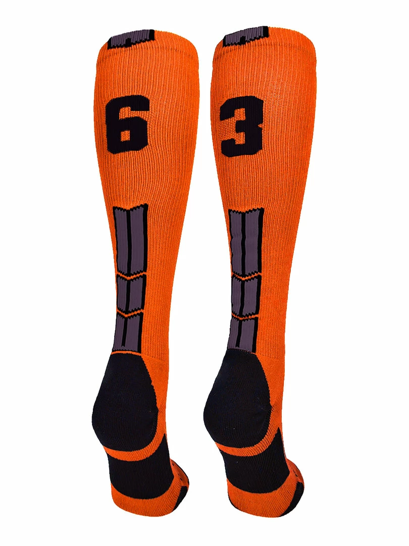 Best Sale ๐ MadSportsStuff ๐ฅ Softball ๐งฆ Socks Orange And Black Player ID Custom Number Over The Calf ๐งฆ Socks For ๐ฅ Softball โพ Baseball Football Boys And ๐ง Girls โญ 17 MadSportsStuff Softball Socks Orange And Black Player ID Custom Number Over The Calf Socks For Softball Baseball Football Boys And Girls