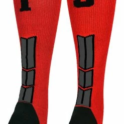 Budget ๐ฏ MadSportsStuff Red And Black Player ID Custom Number Over The Calf ๐งฆ Socks For ๐ฅ Softball โพ Baseball Football Boys And ๐ง Girls โพ Baseball ๐งฆ Socks ๐ 165 MadSportsStuff Red And Black Player ID Custom Number Over The Calf Socks For Softball Baseball Football Boys And Girls Baseball Socks