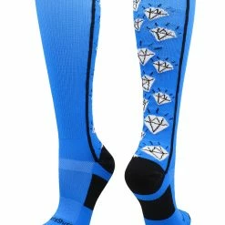 MadSportsStuff Softball Socks With Diamonds For Girls Over The Calf (multiple Colors)