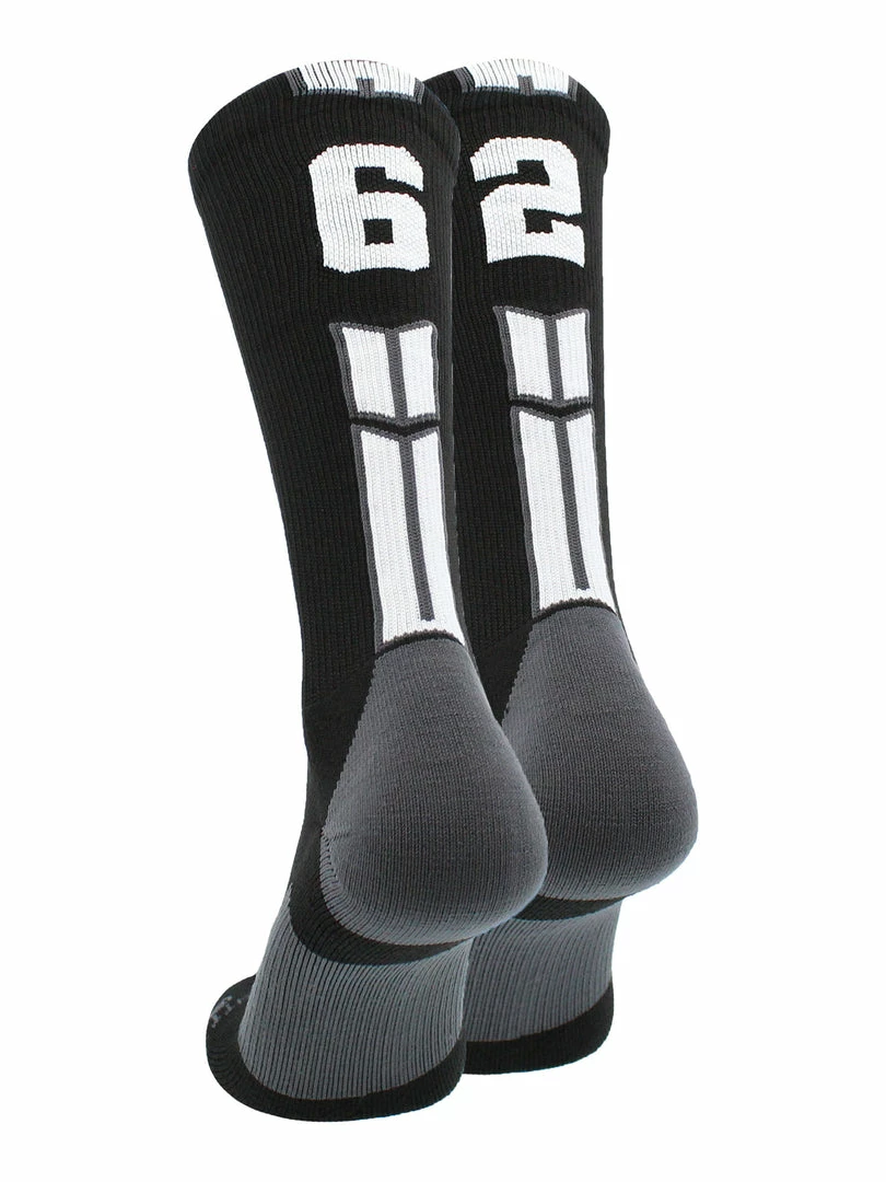 Buy โญ MadSportsStuff Black Player ID Custom Number Crew ๐งฆ Socks For ๐ Basketball Lacrosse Volleyball Boys And ๐ง Girls ๐ 17 MadSportsStuff Black Player ID Custom Number Crew Socks For Basketball Lacrosse Volleyball Boys And Girls