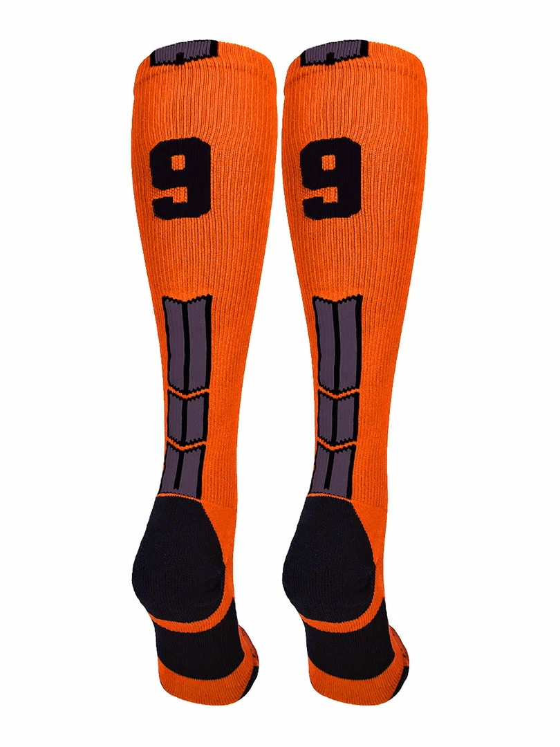 Best Sale ๐ MadSportsStuff ๐ฅ Softball ๐งฆ Socks Orange And Black Player ID Custom Number Over The Calf ๐งฆ Socks For ๐ฅ Softball โพ Baseball Football Boys And ๐ง Girls โญ 106 MadSportsStuff Softball Socks Orange And Black Player ID Custom Number Over The Calf Socks For Softball Baseball Football Boys And Girls
