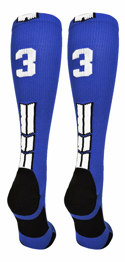 Brand new ๐ฅฐ MadSportsStuff Royal Player ID Custom Number Over The Calf ๐งฆ Socks For ๐ฅ Softball โพ Baseball Football Boys And ๐ง Girls ๐ 97 MadSportsStuff Royal Player ID Custom Number Over The Calf Socks For Softball Baseball Football Boys And Girls