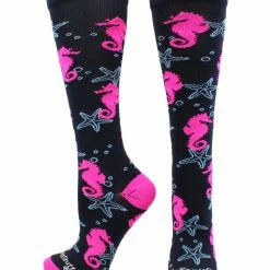 Flash Sale ❤️ MadSportsStuff Seahorse And Starfish Athletic Over The Calf 🧦 Socks ❤️ 9 MadSportsStuff Seahorse And Starfish Athletic Over The Calf Socks