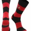 TCK ISU Illinois State Redbirds Socks Game Day Striped Crew Socks All Schools