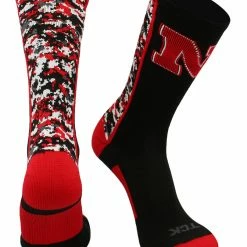TCK All Schools Nebraska Cornhuskers Socks Digital Camo Crew