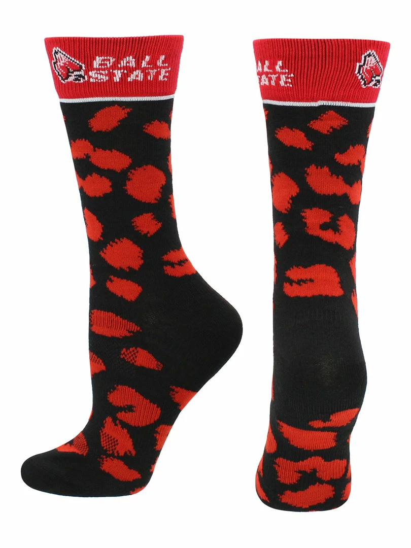 Wholesale ๐ TCK Ball State Cardinals ๐งฆ Socks ๐ฉ Womens Savage Crew ๐งฆ Socks โค๏ธ 1 TCK Ball State Cardinals Socks Womens Savage Crew Socks