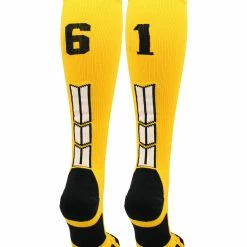 Brand new ๐ MadSportsStuff Gold Player ID Custom Number Over The Calf ๐งฆ Socks For ๐ฅ Softball โพ Baseball Football Boys And ๐ง Girls ๐ฅ Softball ๐งฆ Socks ๐ 122 MadSportsStuff Gold Player ID Custom Number Over The Calf Socks For Softball Baseball Football Boys And Girls Softball Socks