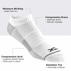TCK Running Socks Low Cut No Show Ankle Socks For Men And Women - 3-pack Athletic Socks For Running, Walking- Made From Recycled Materials