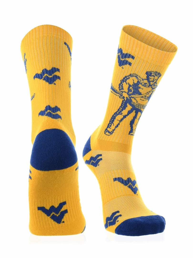 Cheapest ๐ TCK West Virginia Mountaineers ๐งฆ Socks Crew Length Sock Mayhem All Schools ๐ 1 TCK West Virginia Mountaineers Socks Crew Length Sock Mayhem All Schools
