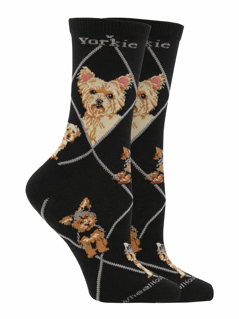 Cheapest โ WHD Crazy ๐งฆ Socks - Crew Yorkie Puppy ๐งฆ Socks For ๐ฉ Women Gift For ๐ฆฎ Dog Lovers ๐ 5 WHD Crazy Socks - Crew Yorkie Puppy Socks For Women Gift For Dog Lovers