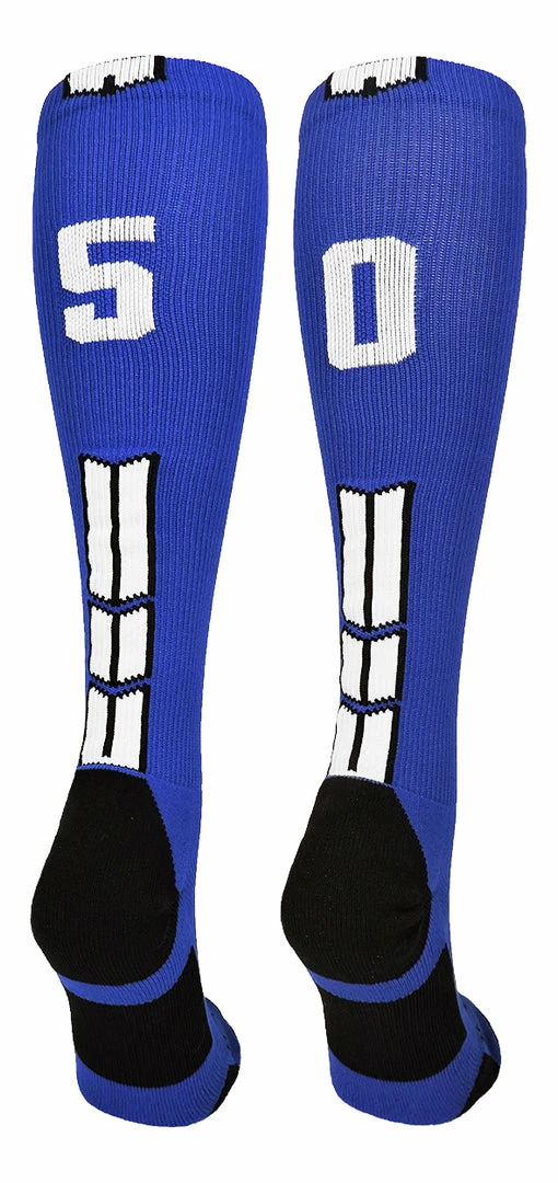 Brand new ๐ฅฐ MadSportsStuff Royal Player ID Custom Number Over The Calf ๐งฆ Socks For ๐ฅ Softball โพ Baseball Football Boys And ๐ง Girls ๐ 55 MadSportsStuff Royal Player ID Custom Number Over The Calf Socks For Softball Baseball Football Boys And Girls