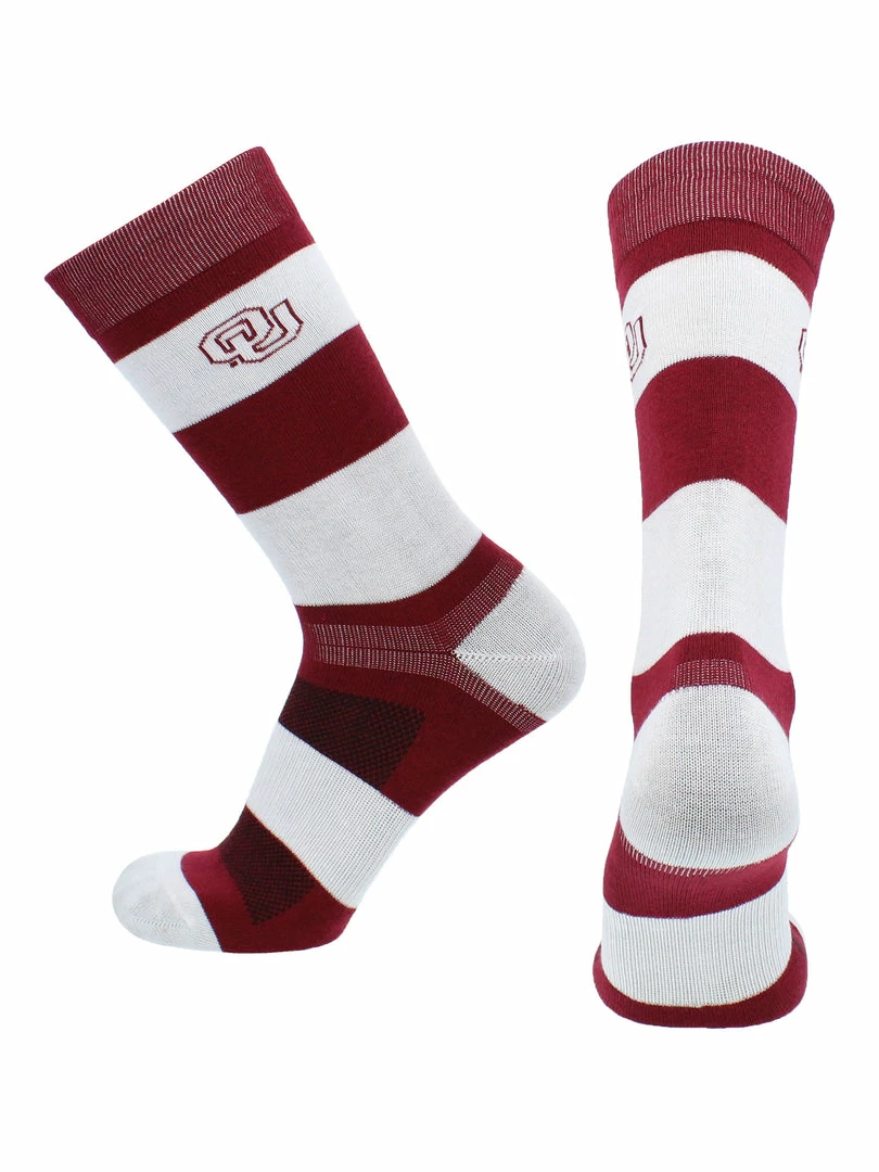 Promo โญ TCK All Schools OU Oklahoma Sooners ๐งฆ Socks Game Day Striped Crew ๐งฆ Socks ๐ 2 TCK All Schools OU Oklahoma Sooners Socks Game Day Striped Crew Socks