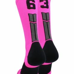 Buy โจ MadSportsStuff Neon Pink And Black Player ID Custom Number Crew ๐งฆ Socks For ๐ Basketball Lacrosse Volleyball Boys And ๐ง Girls ๐ 120 MadSportsStuff Neon Pink And Black Player ID Custom Number Crew Socks For Basketball Lacrosse Volleyball Boys And Girls
