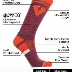 Discount ๐ฅ TCK Virginia Cavaliers ๐งฆ Socks Victory Parade Crew Length ๐ 6 TCK Virginia Cavaliers Socks Victory Parade Crew Length