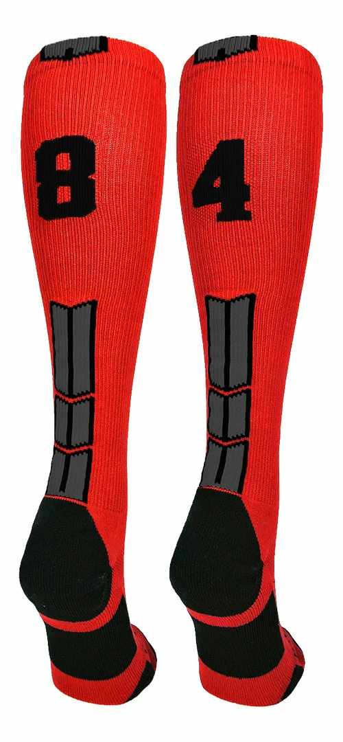 Wholesale π₯° MadSportsStuff βΎ Baseball 𧦠Socks Red And Black Player ID Custom Number Over The Calf 𧦠Socks For π₯ Softball βΎ Baseball Football Boys And π§ Girls π 46 MadSportsStuff Baseball Socks Red And Black Player ID Custom Number Over The Calf Socks For Softball Baseball Football Boys And Girls
