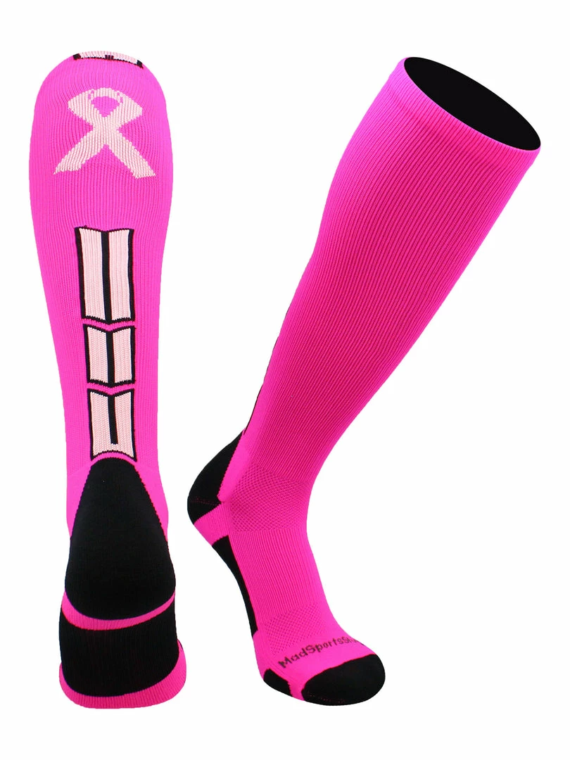 Outlet ๐ MadSportsStuff Triumph Pink Ribbon Breast Cancer Awareness Over The Calf ๐งฆ Socks โพ Baseball ๐งฆ Socks โค๏ธ 8 MadSportsStuff Triumph Pink Ribbon Breast Cancer Awareness Over The Calf Socks Baseball Socks