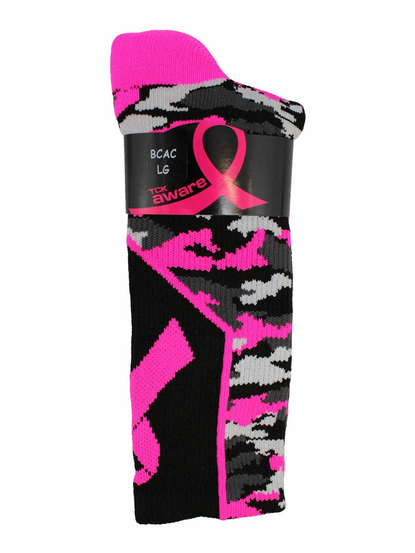 Discount โ๏ธ TCK ๐ Basketball ๐งฆ Socks Woodland Camo Breast Cancer Awareness Crew ๐งฆ Socks ๐ 3 TCK Basketball Socks Woodland Camo Breast Cancer Awareness Crew Socks