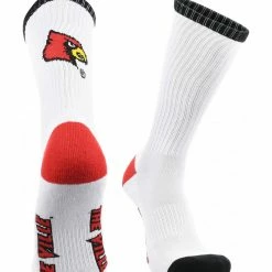 Hot Sale ✔️ TCK Louisville Cardinals 🧦 Socks Basic Crew White 🧦 Socks All Schools 🥰 7 TCK Louisville Cardinals Socks Basic Crew White Socks All Schools