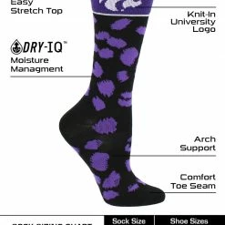 TCK All Schools Kansas State Wildcats Socks Womens Savage Crew Socks