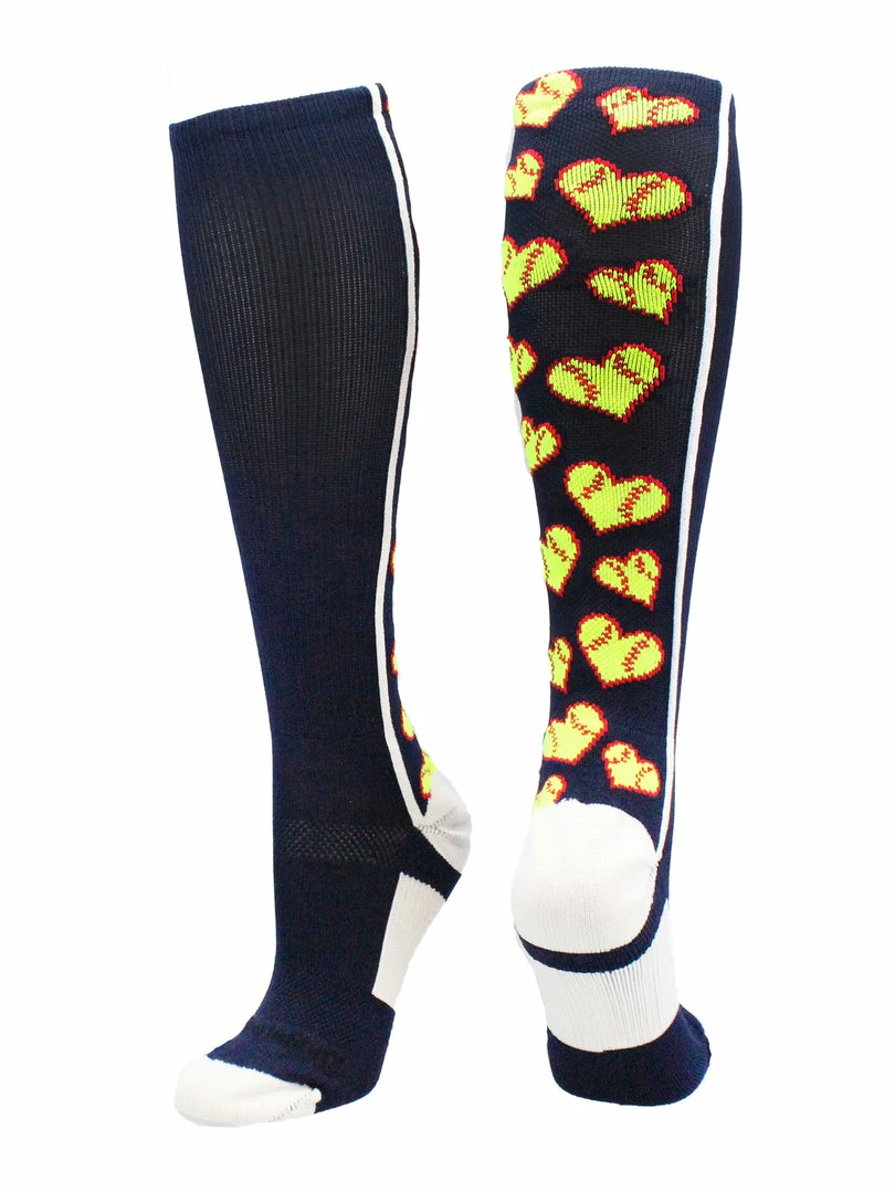 Deals ๐ MadSportsStuff ๐ฅ Softball ๐งฆ Socks With Love ๐ฅ Softball Hearts For ๐ง Girls Or ๐ฉ Women - Athletic Over The Calf ๐งฆ Socks ๐ 9 MadSportsStuff Softball Socks With Love Softball Hearts For Girls Or Women - Athletic Over The Calf Socks