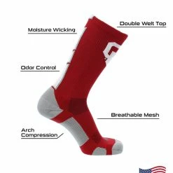 Discount ๐ TCK Sports OU Oklahoma Sooners ๐งฆ Socks Baseline 3.0 Crew All Schools โ๏ธ 8 TCK Sports OU Oklahoma Sooners Socks Baseline 3.0 Crew All Schools